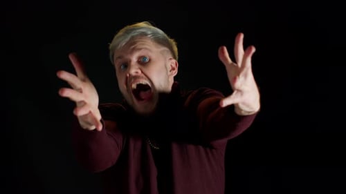 Man Expressing Frustration, Anger, and Stress