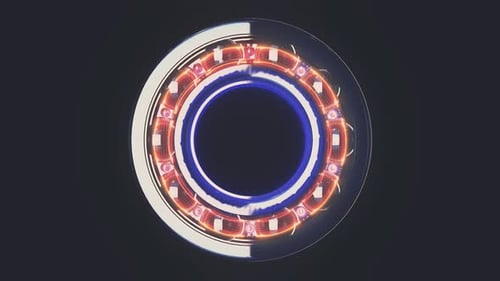 Futuristic Glowing Abstract Technology Sphere Animation