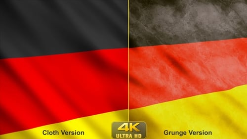 Dynamic Waving German Flag Background Animation