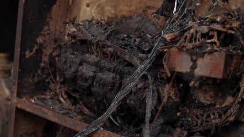 Feuer nach elektrischem Kurzschluss