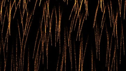 Golden sparkles falling from the sky