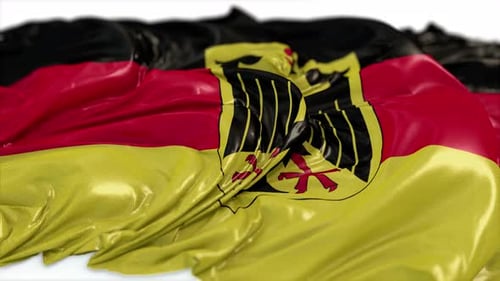 Deutschland-Flagge auf einer weißen Tafel