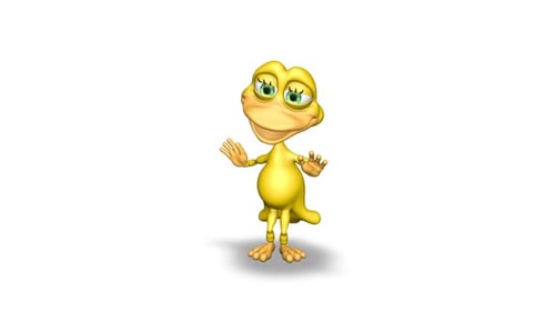 Cute Yellow Bird Cartoon Character Dancing Animation