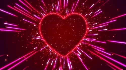 Herz-Neon-Partikel 4k