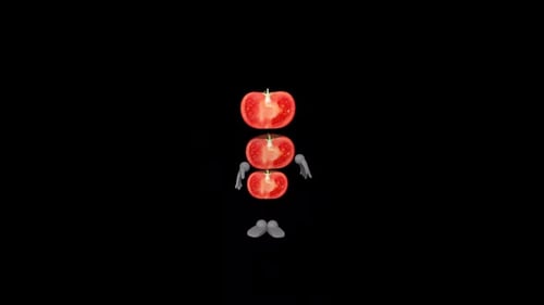 Animated Tomato Character Dancing and Performing Various Actions