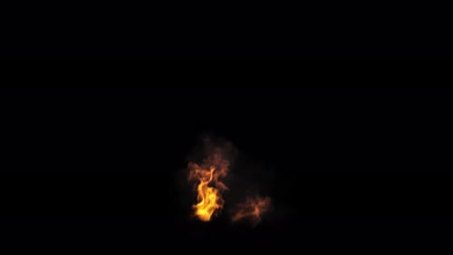 Kleines Feuer auf dem Boden 4K