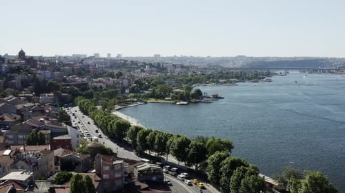 City And Bosphorus Aerial View