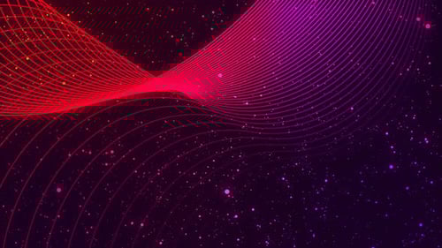 Graphiques animés d'arrière-plan, ligne animée, particule colorée