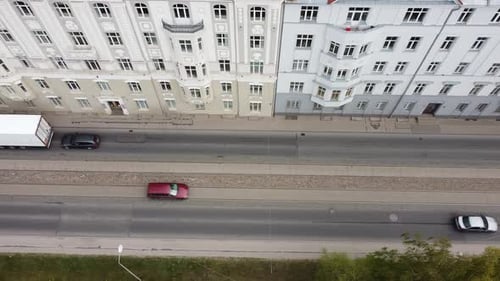City road aerial view