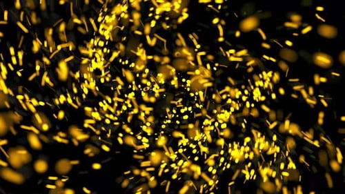 Golden Particle Reveal for Sale Text Animation