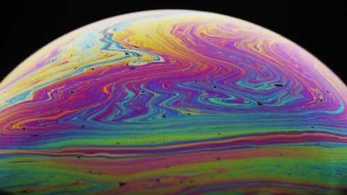 Colorful Soap Bubble Abstract Macro