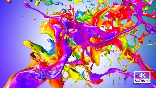 Multicolor Paint Jet Stream Splash V1