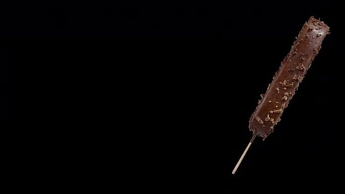 Chocolate Almonds Ice Cream Stick Bar Turnaround Transition