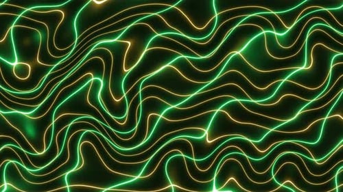 Abstract Glowing Wavy Neon Lines Background Animation