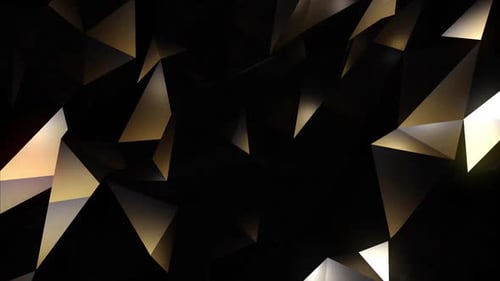 Abstract Golden Geometric Shimmering Background Loop