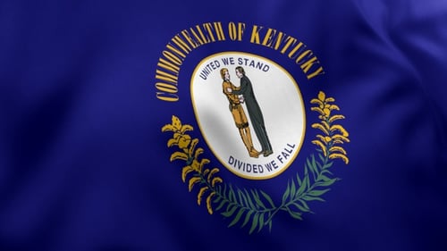 Animated Waving Flag of the Commonwealth of Kentucky