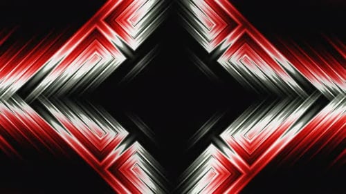Flashing Abstract Line Red and White Led Neon Vj Loop Animation