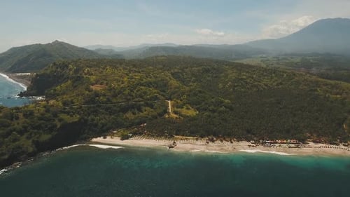 Aerial View Beautiful Beach