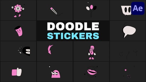 Doodle Animated Stickers for After Effects