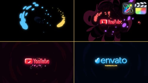 Neon Drops Logo for FCPX