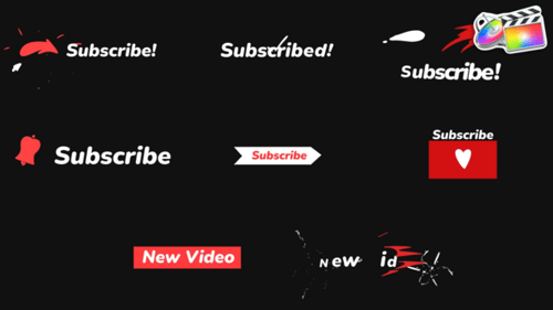 Animated YouTube Subscriber Call to Action Elements