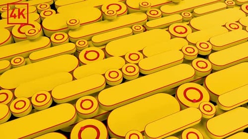 Seamless Loop of Abstract 3D Geometric Shapes