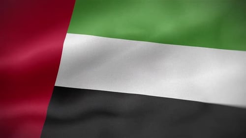 United Arab Emirates Flag Waving Seamlessly Realistic