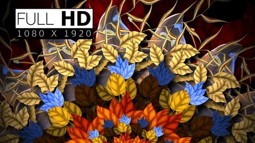 Colorful Animated Autumn Leaves Decorative Mandala Background