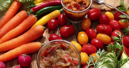 Chutney de légumes frais bio au papadam