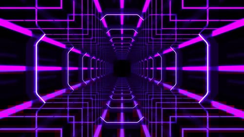 Glow Lights Tunnel Background
