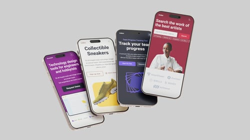 Animated Smartphone Screen Mockups for App UI Presentation