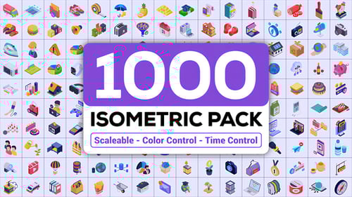 1000 Isometric Icons Pack