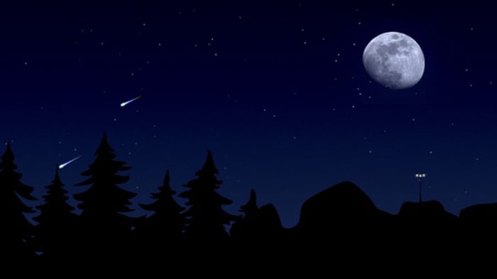Night Sky Background 4K Loop, Backgrounds Motion Graphics ft. moon ...