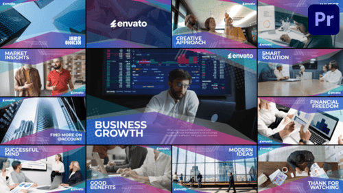 Dynamic Corporate Presentation with Modern Geometric Shape Transitions