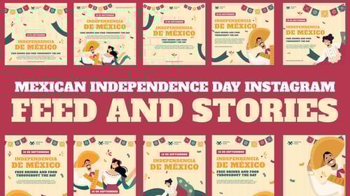 Feed e historias del Día de la Independencia de México en Instagram