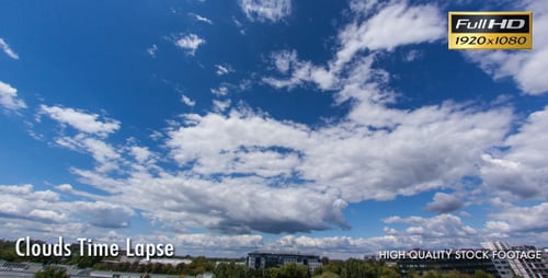 Dramatic Clouds Timelapse Over Urban Landscape