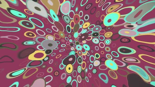Retro 1970s Psychedelic Circles Background
