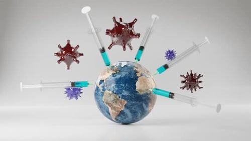 Medical Syringes Injecting Solution to Protect Earth from Virus