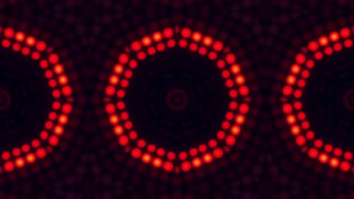 Abstract Geometric Red Dots Kaleidoscope Pattern