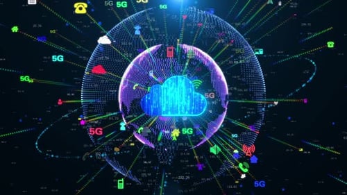 Digital Cloud Technology with Global 5G Network and Data Transfer