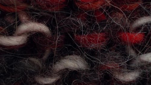 Makro Mehrfarbiger Stoff gestrickt Textur Hintergrund