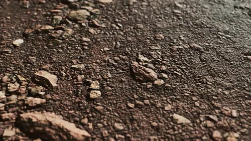 Closeup of Dirty Ground Road