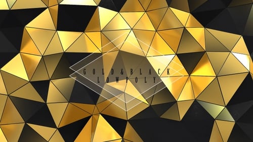 Animated Luxury Gold and Black Geometric Pattern