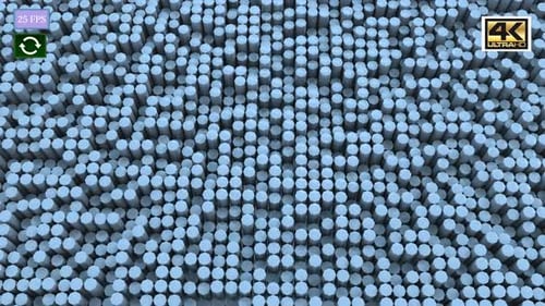 Abstract Waving Cylinders Loop Background