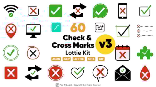 Check & Cross Marks Lottie Kit Vol.3
