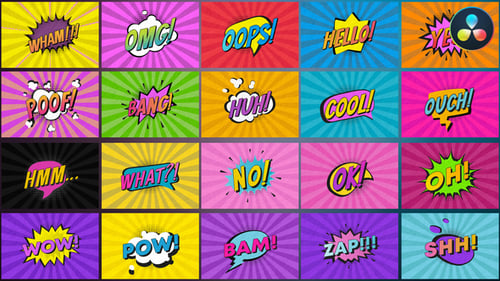 Comic Titles for DaVinci Resolve