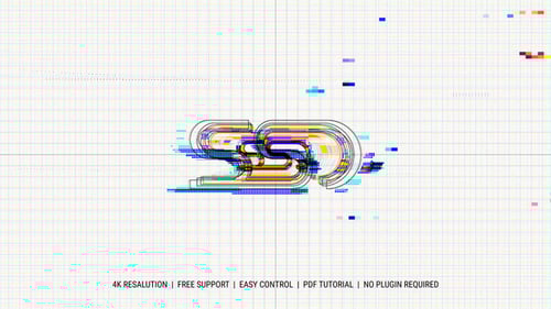 Dynamic Glitch Logo Reveal Animation