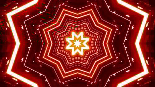 Red Poly Star Tunnel