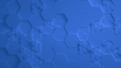 Blue Abstract Hexagon Geometric Surface Seamless Loop UHD