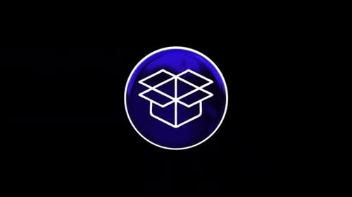 Abstract 3D Spinning Box Icon Animation